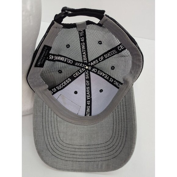 Bennett Safety Is Priority One 45 Years Men Gray Mesh Back Adj Strap Back Cap - Picture 7 of 9